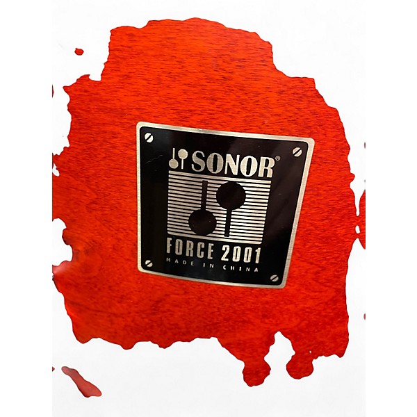 Used SONOR 6 Piece Force 2001 Orange Drum Kit