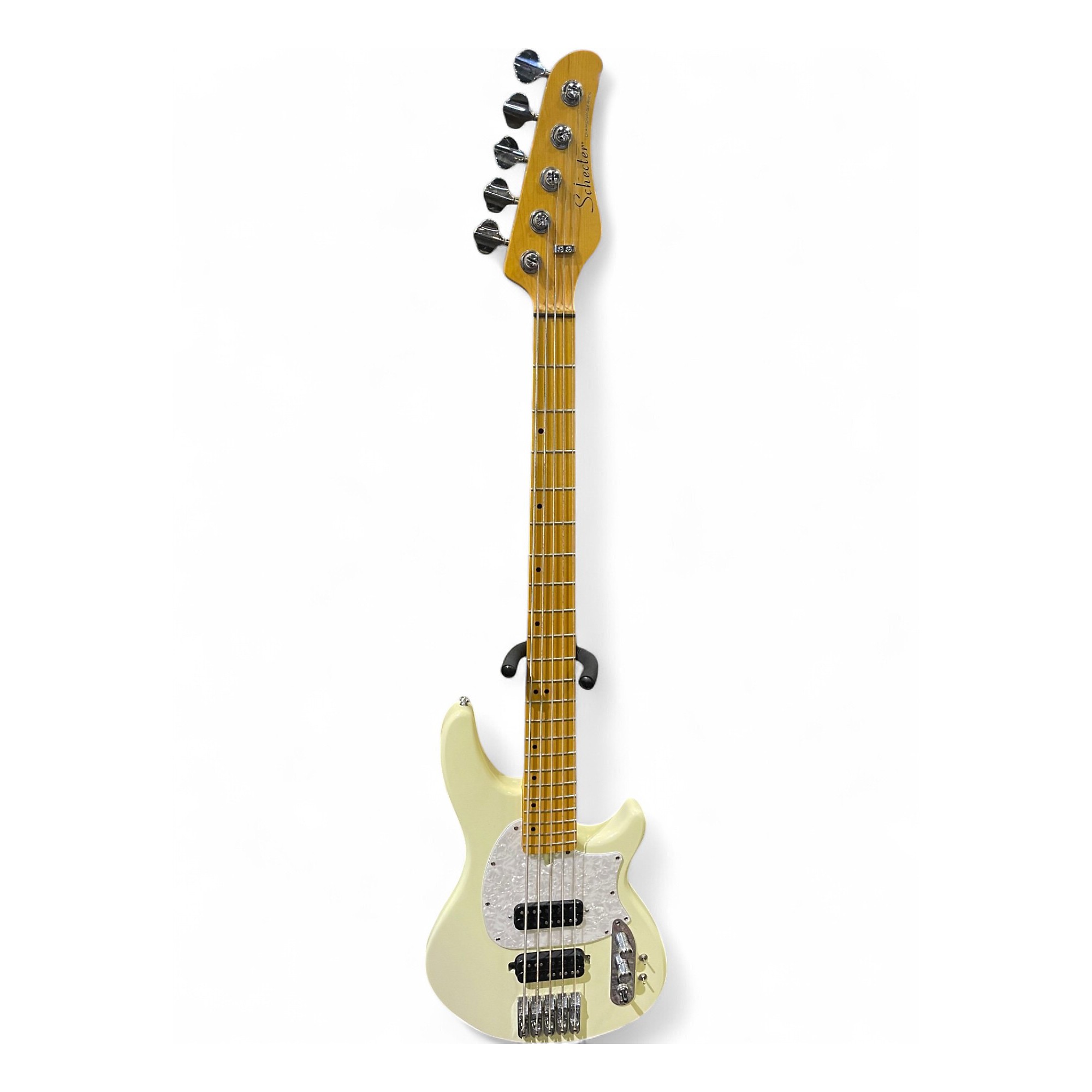 中古 SCHECTER CV-5 Used Schecter Guitar Research CV5 Ivory Electric Bass Guitar Ivory