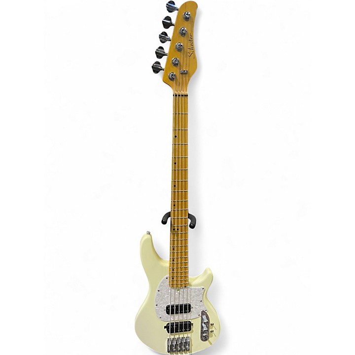 中古 SCHECTER CV-5 Used Schecter Guitar Research CV5 Ivory Electric Bass Guitar Ivory