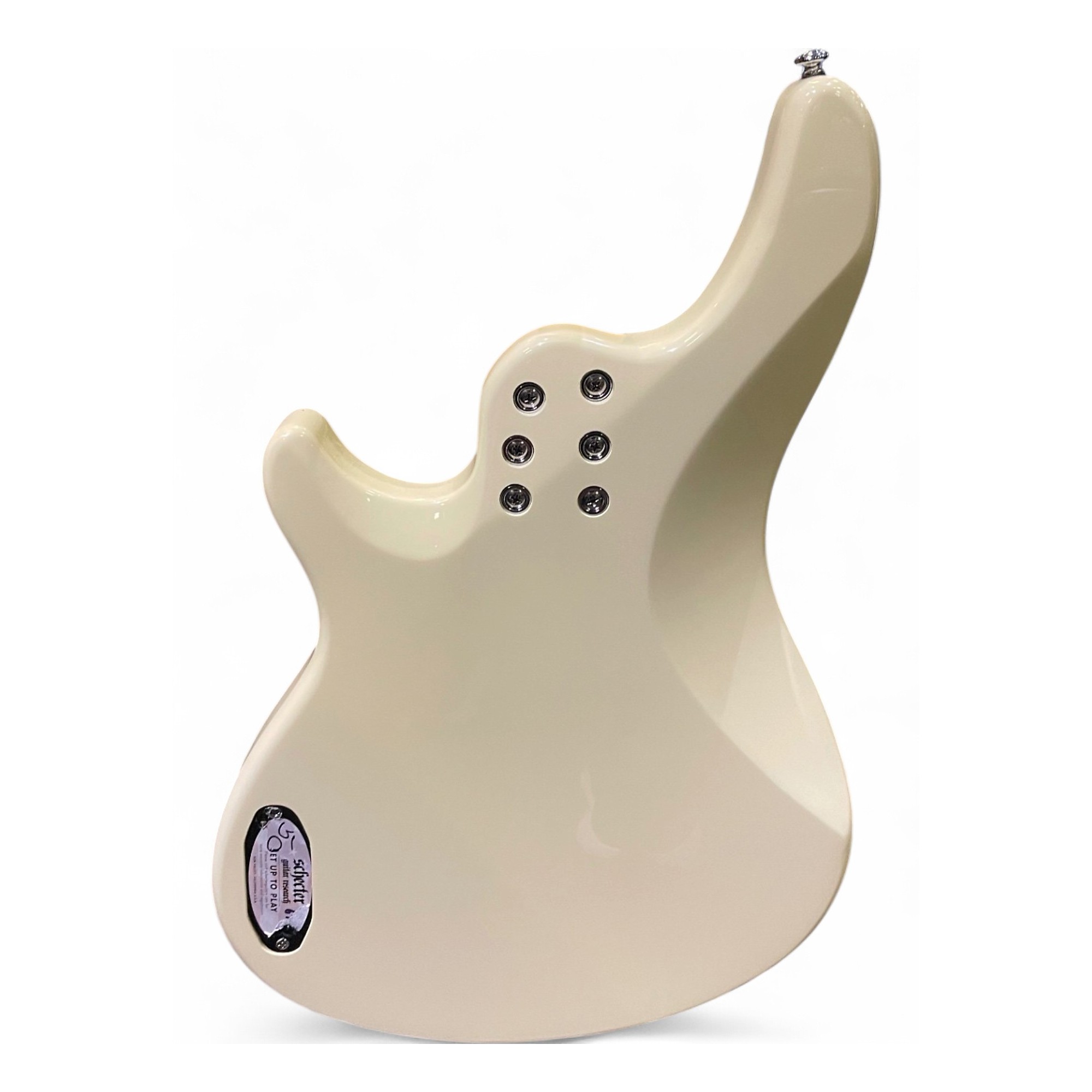 Used Schecter Guitar Research CV5 Ivory Electric Bass Guitar Ivory