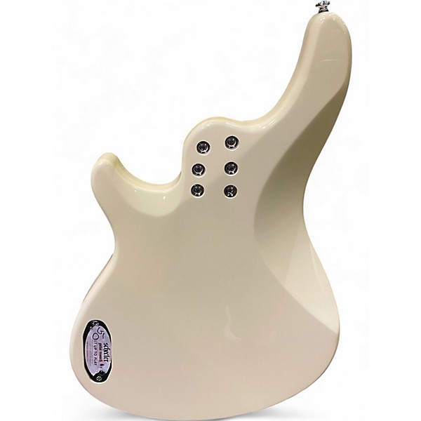Used Schecter Guitar Research CV5 Ivory Electric Bass Guitar