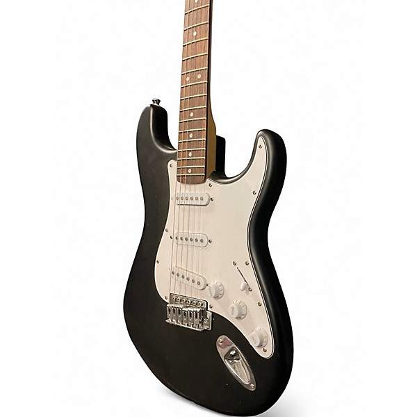 Used Squier Standard Stratocaster Satin Black Solid Body Electric Guitar
