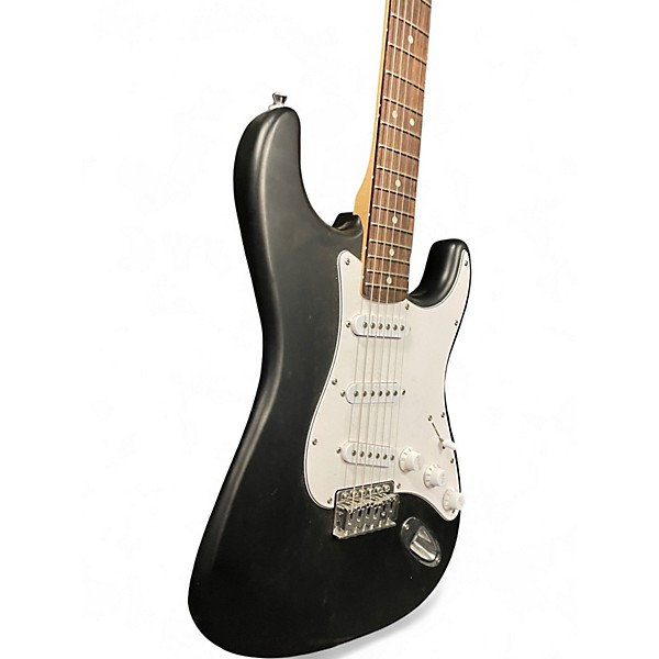 Used Squier Standard Stratocaster Satin Black Solid Body Electric Guitar