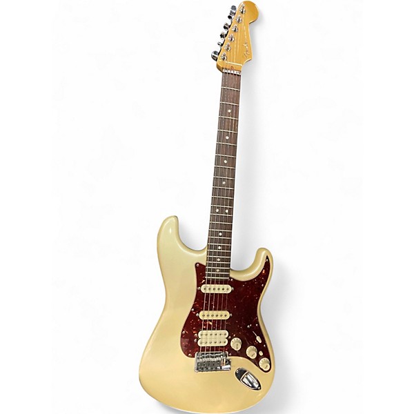 Used 2010 Fender American Deluxe Stratocaster Olympic Pearl Solid Body Electric Guitar
