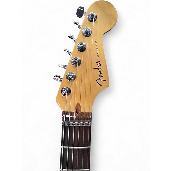Used 2010 Fender American Deluxe Stratocaster Olympic Pearl Solid Body Electric Guitar
