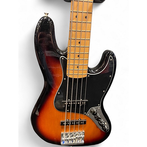 Used Fender Deluxe Active Precision Bass V 3 Color Sunburst Electric Bass Guitar