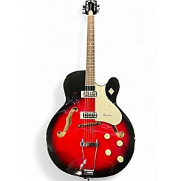 Used Harmony Rocket H54 Reissue Red Burst Hollow Body Electric Guitar