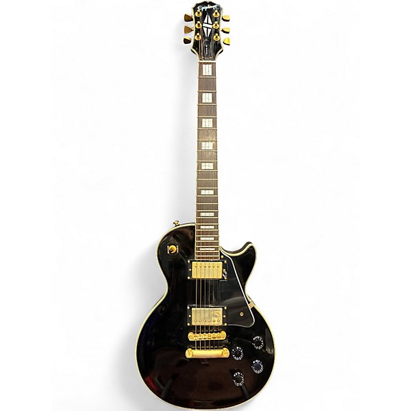 Used Epiphone Les Paul Custom Black Solid Body Electric Guitar