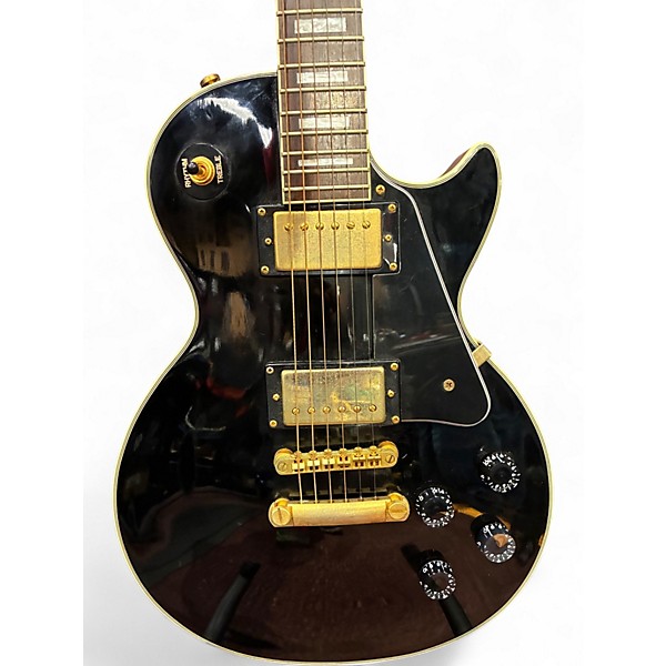 Used Epiphone Les Paul Custom Black Solid Body Electric Guitar