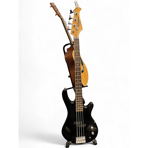 Used Silvertone CUSTOM BASS Black Electric Bass Guitar