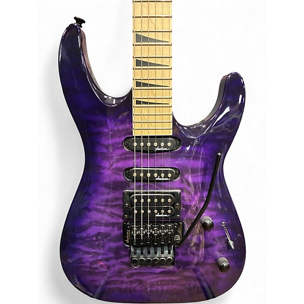 Used Jackson JS34Q Trans Purple Solid Body Electric Guitar
