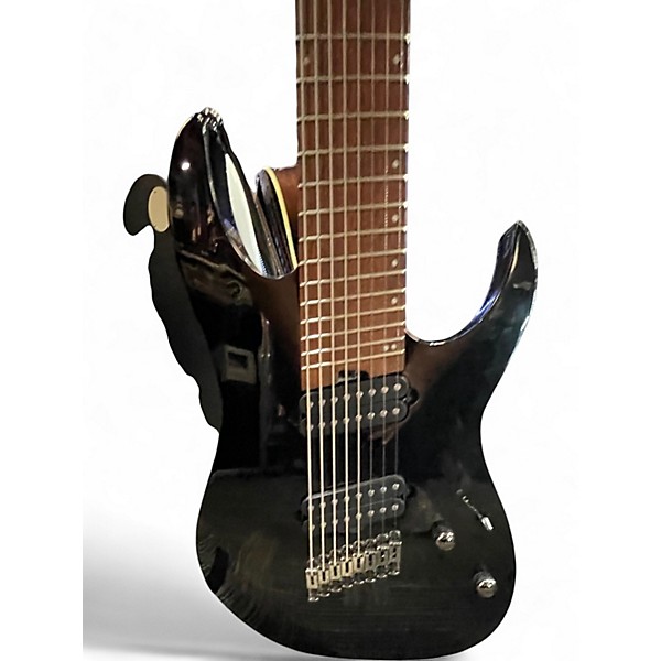 Used Ibanez RGMS8 Black Solid Body Electric Guitar