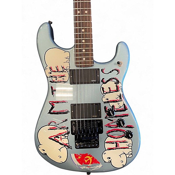 Used Fender Tom Morello ARM THE HOMELESS Ice Blue Metallic Solid Body Electric Guitar