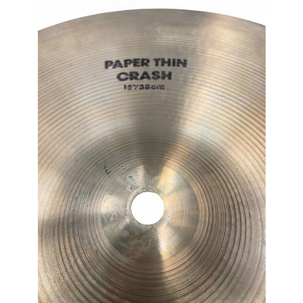 Used Zildjian 15in Paper Thin Crash Cymbal