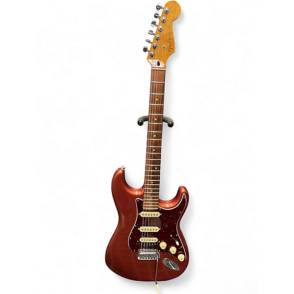 Used Fender Player Plus Stratocaster HSS Aged Candy Apple Red Solid Body Electric Guitar