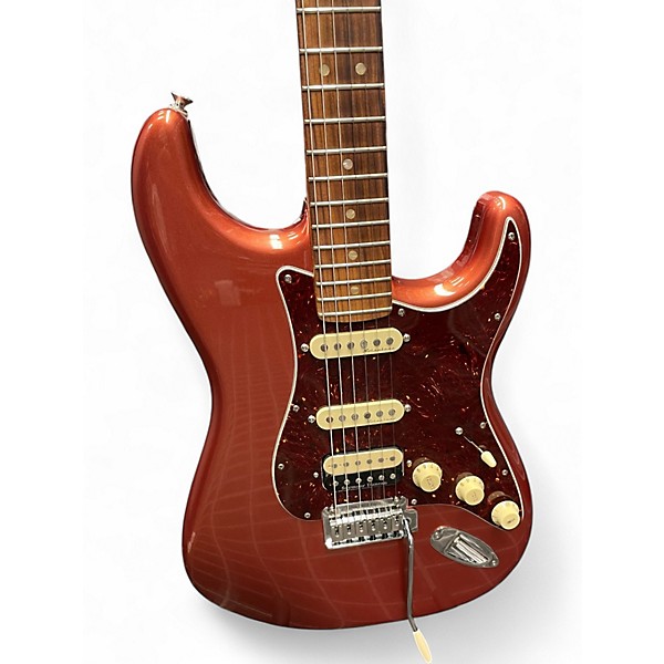 Used Fender Player Plus Stratocaster HSS Aged Candy Apple Red Solid Body Electric Guitar