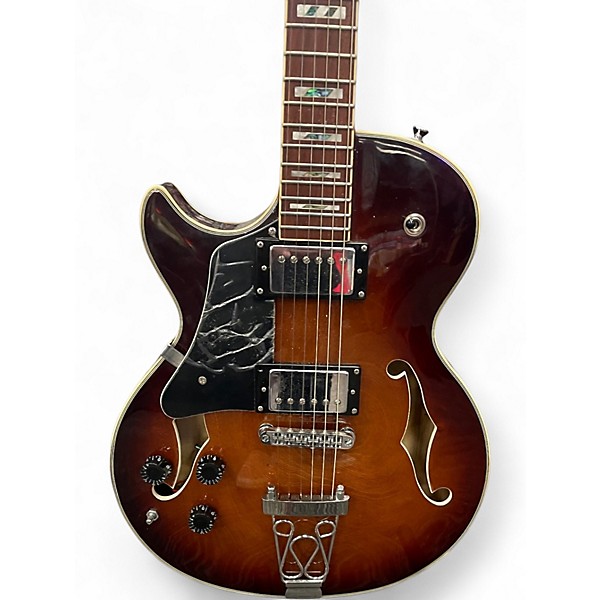 Used Iyv SINGLECUT LH SUNBURST Hollow Body Electric Guitar