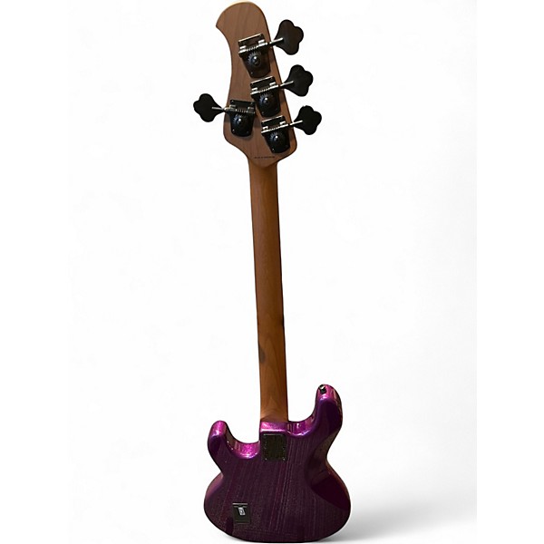 Used Sterling by Music Man Ray34 Purple Sparkle Electric Bass Guitar