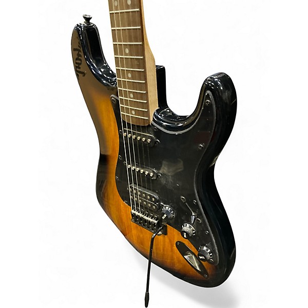 Used Squier Stratocaster HSS Black Solid Body Electric Guitar