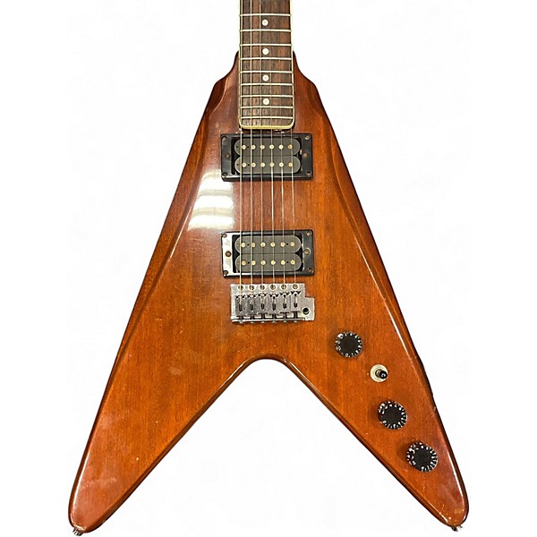 Used Harmony V666 Walnut Solid Body Electric Guitar