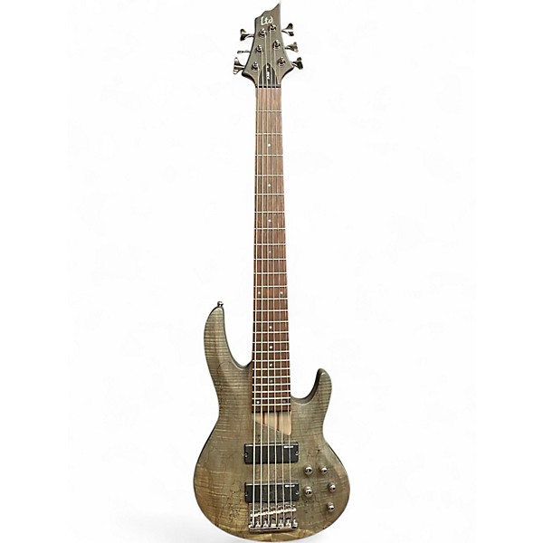 Used ESP B206 6 String Trans Black Electric Bass Guitar