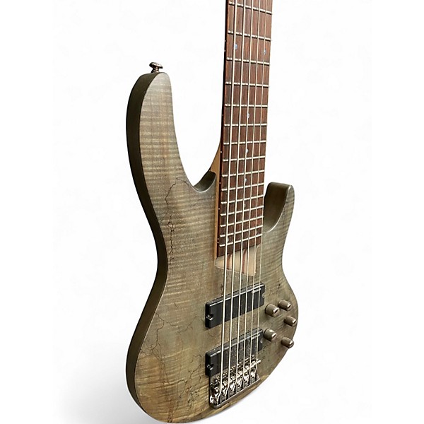Used ESP B206 6 String Trans Black Electric Bass Guitar