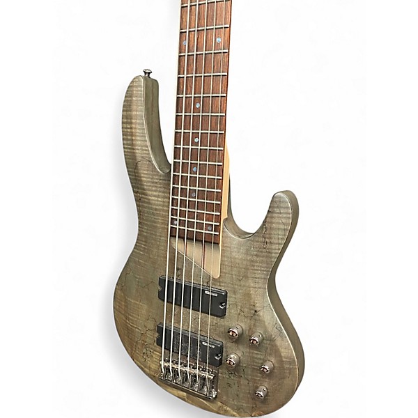 Used ESP B206 6 String Trans Black Electric Bass Guitar