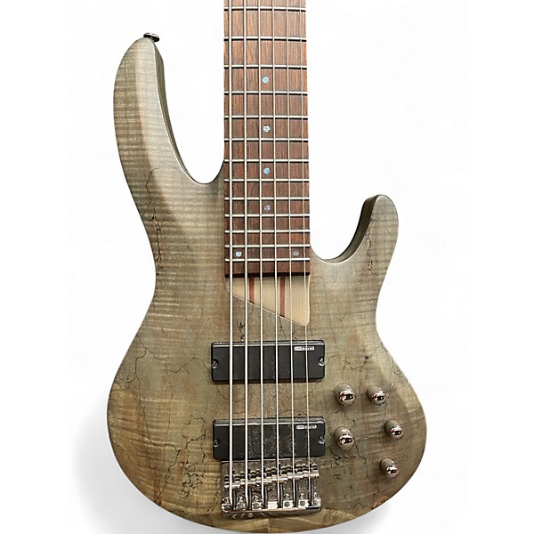 Used ESP B206 6 String Trans Black Electric Bass Guitar