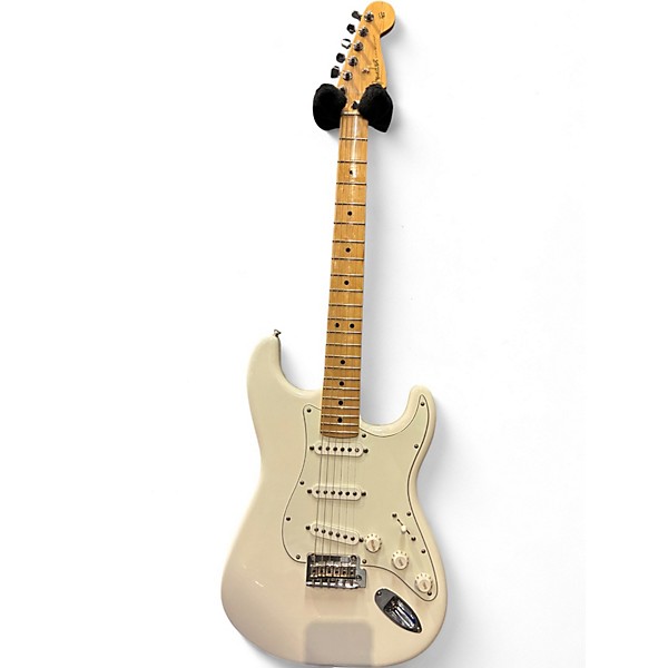 Used Fender Mexican Stratocaster 75th Anniversary Olympic White Solid Body Electric Guitar