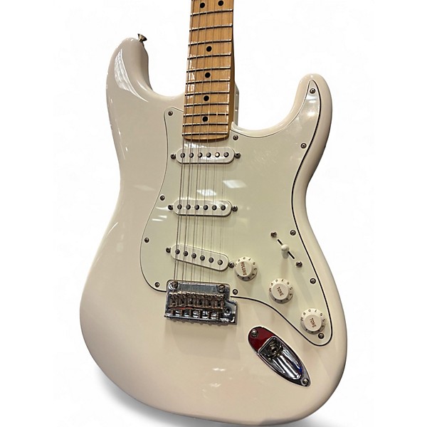 Used Fender Mexican Stratocaster 75th Anniversary Olympic White Solid Body Electric Guitar