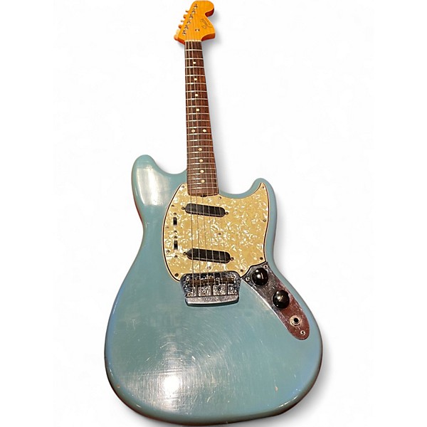 Vintage 1966 Fender Duo Sonic II Daphne Blue Solid Body Electric Guitar