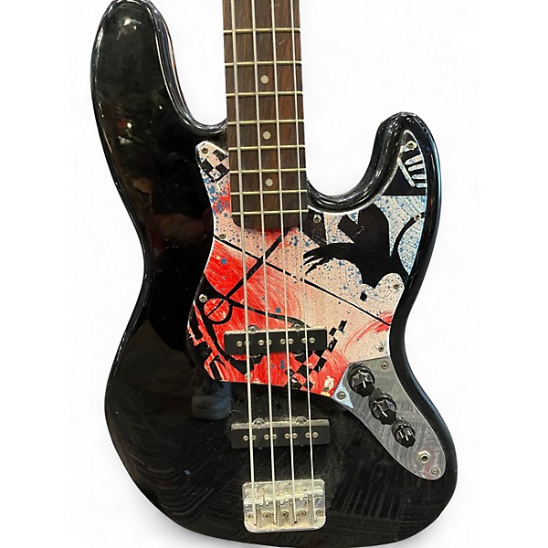Used Squier Affinity Jazz Bass Black Electric Bass Guitar