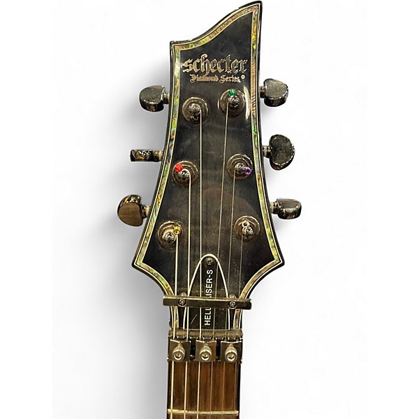 Used Schecter Guitar Research Hellraiser C1 Floyd Rose Sustaniac TRANS BLACK QUILT Solid Body Electric Guitar