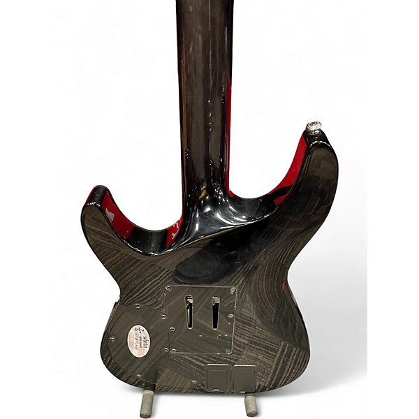 Used Schecter Guitar Research Hellraiser C1 Floyd Rose Sustaniac TRANS BLACK QUILT Solid Body Electric Guitar