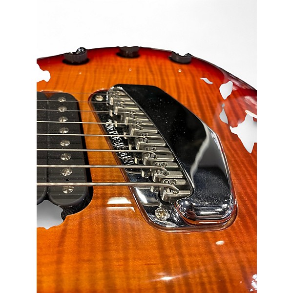 Used 2023 Ernie Ball Music Man Majesty 8 Lava Burst Solid Body Electric Guitar
