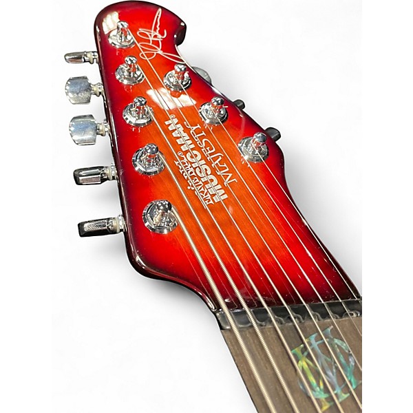Used 2023 Ernie Ball Music Man Majesty 8 Lava Burst Solid Body Electric Guitar