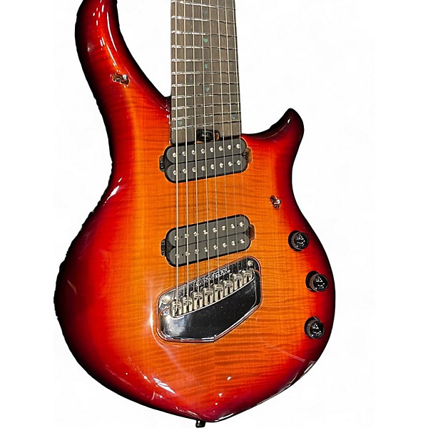 Used 2023 Ernie Ball Music Man Majesty 8 Lava Burst Solid Body Electric Guitar
