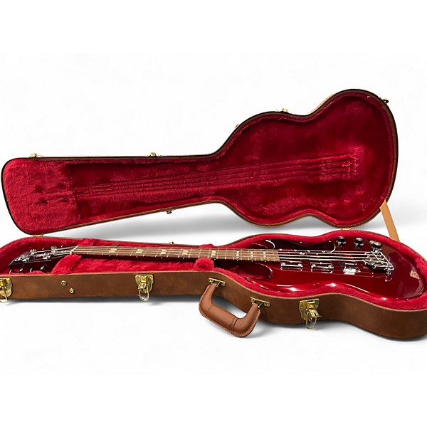 Used 2020 Gibson SG Bass Mod Shop 3 Pickup Metallic Red Electric Bass Guitar