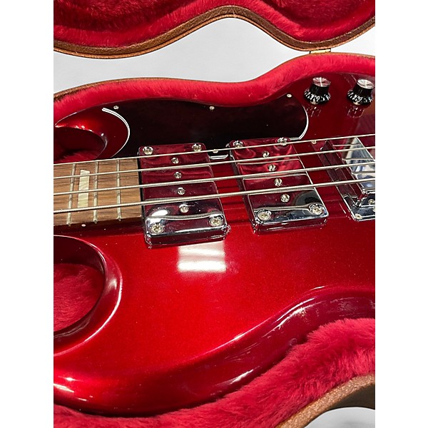Used 2020 Gibson SG Bass Mod Shop 3 Pickup Metallic Red Electric Bass Guitar