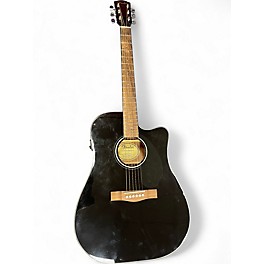 Used Fender CD-60SCE Black Acoustic Electric Guitar
