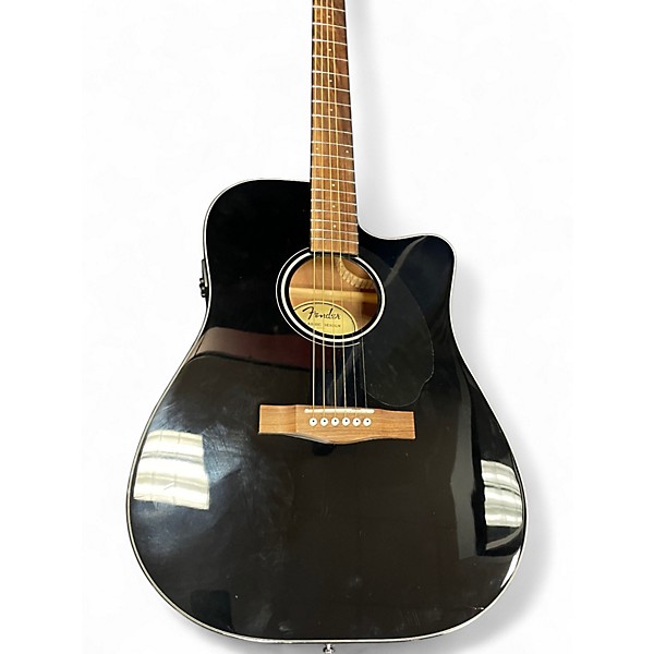 Used Fender CD-60SCE Black Acoustic Electric Guitar