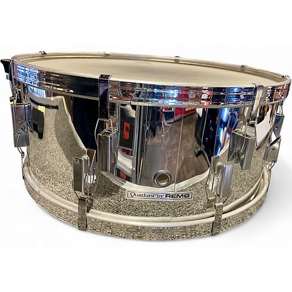 Used Remo 14X5.5 Quadura Snare Chrome Drum