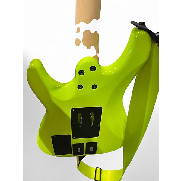 Used Schecter Guitar Research SUN VALLEY SUPER SHREDDER FR S Neon Green Solid Body Electric Guitar