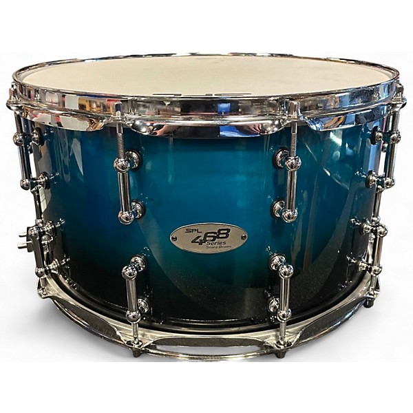 Used SPL 14X8 468 Series Snare Turquoise Blue Fade Drum