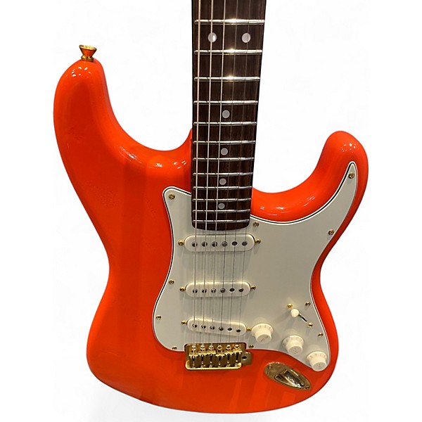 Used Miscellaneous PARTSCASTER Orange Solid Body Electric Guitar