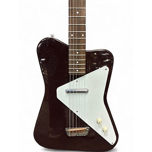 Used Danelectro Pro MAROON WITH SILVER SPARKLE Solid Body Electric Guitar
