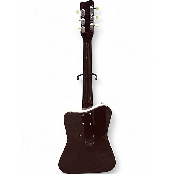 Used Danelectro Pro MAROON WITH SILVER SPARKLE Solid Body Electric Guitar