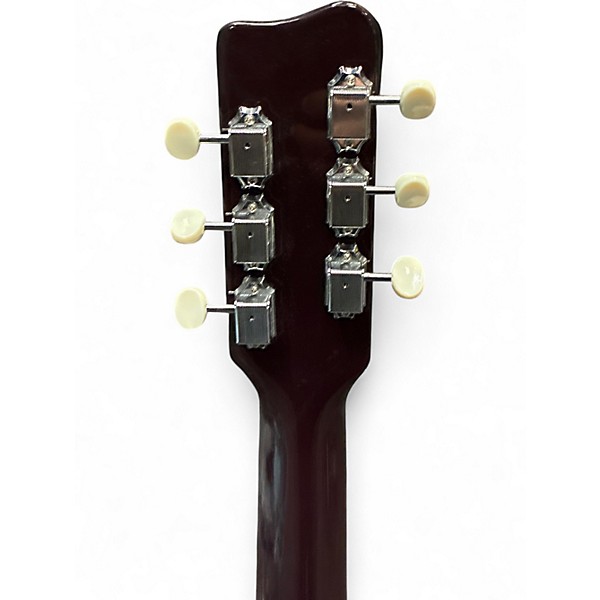 Used Danelectro Pro MAROON WITH SILVER SPARKLE Solid Body Electric Guitar