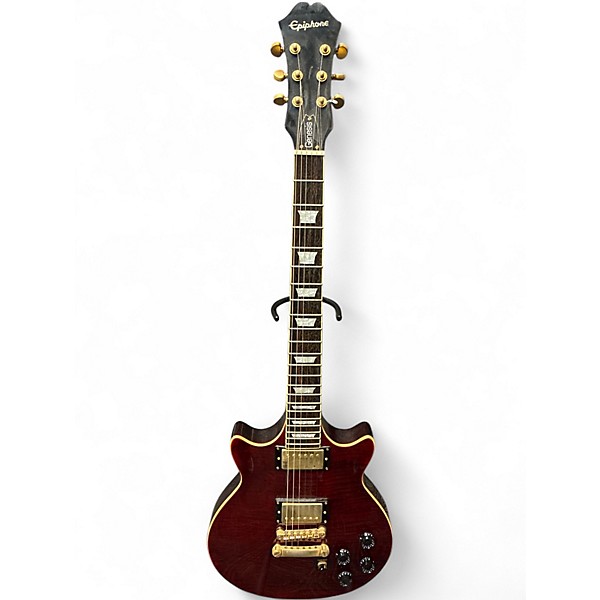 Used Epiphone Genesis Deluxe Pro Wine Red Solid Body Electric Guitar
