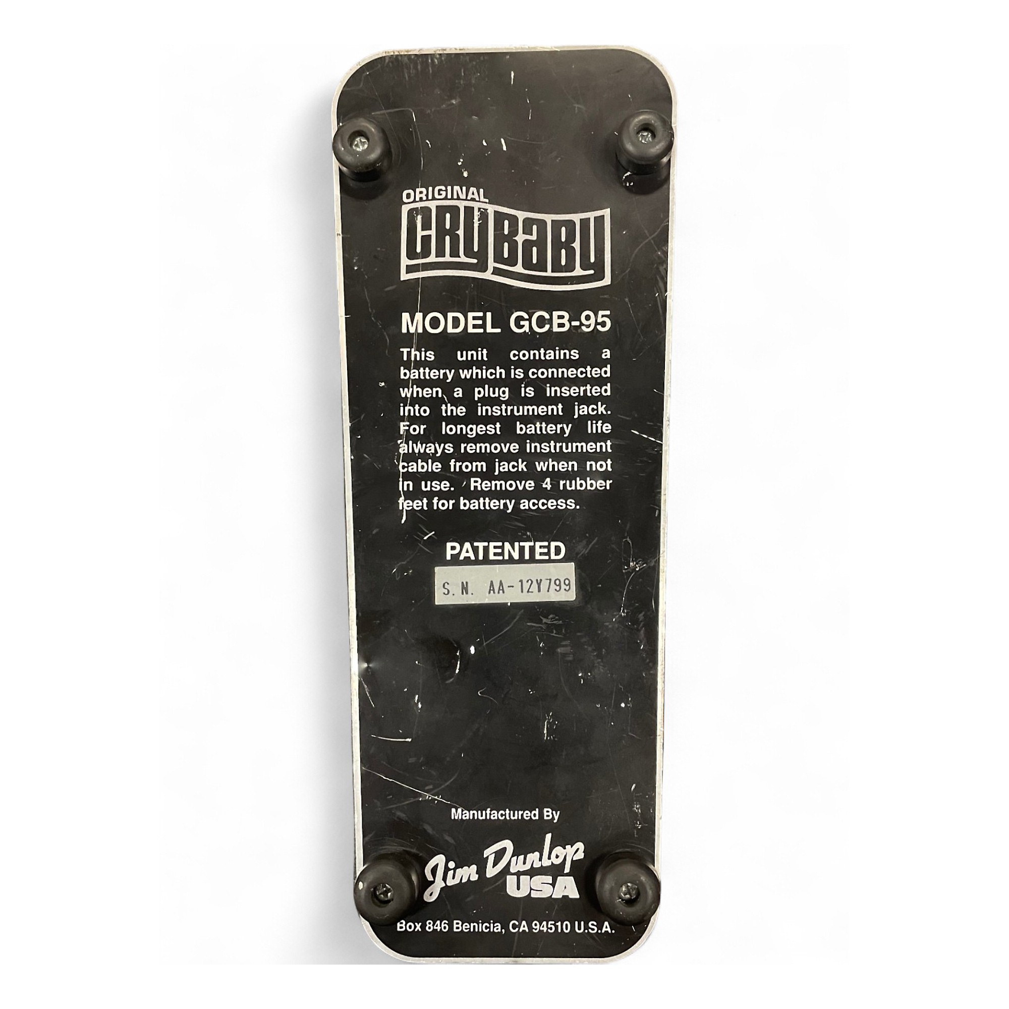 Used Dunlop GCB95 Original Crybaby Wah Effect Pedal | Guitar Center